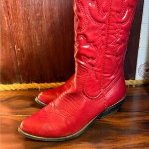 Soda Red Heeled Western Boots